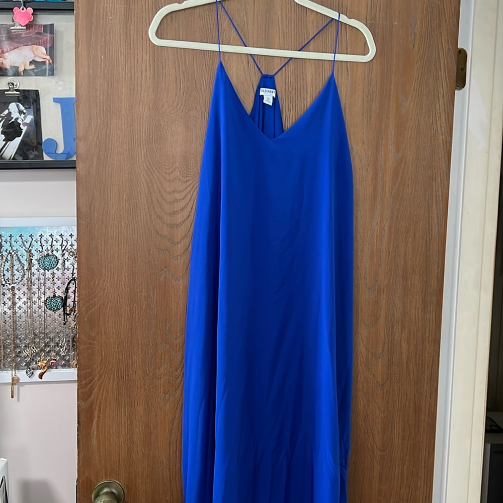 Spaghetti strap dress with very exposed back